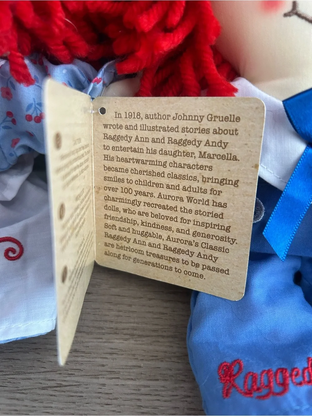 Aurora Raggedy Ann & Raggedy Andy Classic Dolls Set NWT